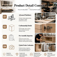 Ensemble de meubles de cuisine modernes sur mesure en bois massif et contreplaqué, rangement mural pour projets complets de maison