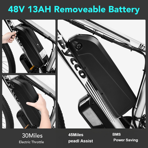Vélo de montagne 750W 48V 17.5AH, pneus tout-terrain CST 29 pouces, 36 MPH, autonomie de 70 miles, 21 vitesses, vélo électrique 29 pouces E8 750W 48V 17.5AH - Product Image 3