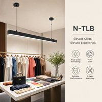 Luminaire linéaire LED de 2 pieds, 130 lm, CCT sélectionnable, homologué ETL DLC 5.1, suspendu pour l'éclairage des allées d'entrepôt