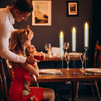 En gros, Candelabre en acrylique à 5 bras, Décoration de centre de table de mariage et de fête, pour bougies et pots à bougies