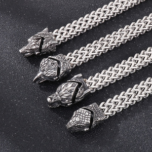 KALEN 220mm Herren Punk Edelstahl Schlange/Adler/Wolf Kopf verschluss Links Armband - Product Image 5