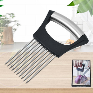 Rebanadora de limón multifunción de acero inoxidable 304, cortador de cebolla, rebanadora de alimentos, herramienta auxiliar, soporte de cebolla para rebanar - Product Image 3