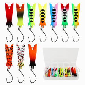 Kit <span class=keywords><strong>de</strong></span> 10 leurres micro courbés pour <span class=keywords><strong>la</strong></span> pêche à <span class=keywords><strong>la</strong></span> <span class=keywords><strong>truite</strong></span>, leurres <span class=keywords><strong>de</strong></span> pêche en courant, avec hameçons simples et tranchants pour eau douce - Product Image 6