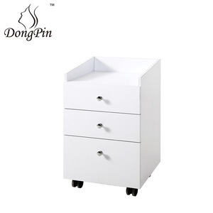 Dongpin Beauty Mobile Storage Cabinet 3 Drawers <b>With</b> <b>Wheels</b> Office Filing Cabinet Bedside <b>Table</b> - Product Image 2