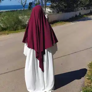 Bufandas largas islámicas para mujer, Hijab musulmán, pañuelo grande para rezar, cubierta completa, pañuelo para la cabeza