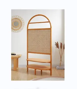 Cheap price wooden divider for living room Best Quality wall partition room divider wood Low MOQ slatted wood screen