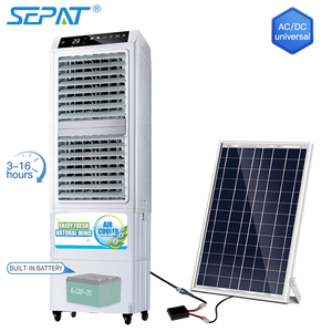 Enfriador <span class=keywords><strong>de</strong></span> Aire Evaporativo Portátil Recargable con Batería <span class=keywords><strong>de</strong></span> 230V AC 24V DC y Energía Solar para el Hogar - Product Image 1