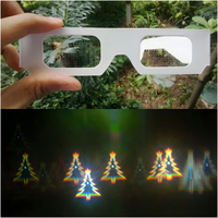 Lunettes de Diffraction en Papier 13500 Lignes, Série Spirale, Cœur, Flocon de Neige, Noël et Plus Encore, Lunettes Holographiques en Papier