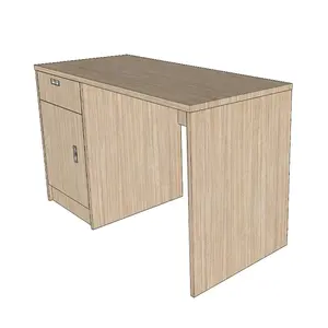 सरल कमरे में रहने वाले फर्नीचर लकड़ी के कंप्यूटर टेबल और दराज के साथ लेखन टेबल