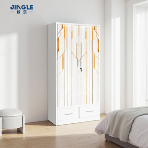 Armoire en acier à prix avantageux, armoire à portes battantes pour le rangement des vêtements, armoire pour enfants avec tiroirs pour la chambre à coucher - Product Image 3