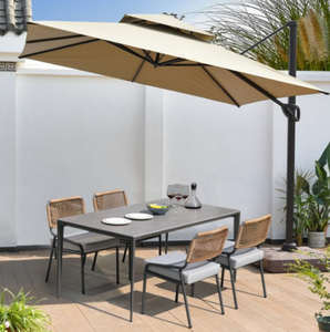 Ensemble table et chaises d'extérieur modernes et luxueux Mobilier chaise en rotin pour cour et patio - Product Image 2