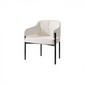 Fauteuil de salon moderne en tissu avec pieds en métal, dossier solide, design contemporain, fauteuil de détente pour la maison - Product Image 1