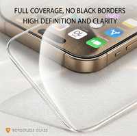 Protection d'écran en verre sans bordure Mietubl Premium 9H Ultra HD anti-statique pour iPhone 13 Pro Max
