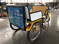 ESTER 2023 Vélo à pédales à trois roues Rickshaw à vendre, 5 places, 26 pouces, boîte lumineuse publicitaire LED