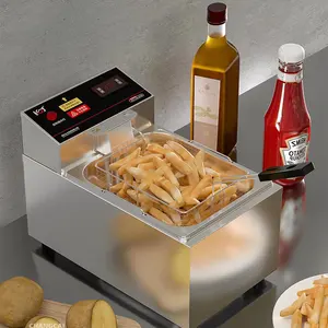 Friggitrice commerciale grande capacità friggitrice da cucina macchina tavolo singolo elettrico friggitrice pollo fritto