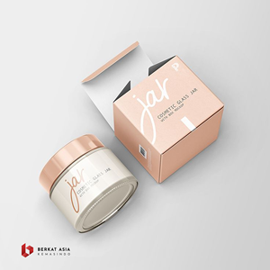 Premium Matte Finish Rigid Paper Box <b>Container</b> with Gold <b>Foil</b> Logo for High-End Skincare Packaging - Product Image 1