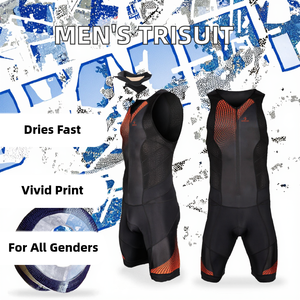 Traje de Triatlón Personalizado sin Mangas para Hombre, de Secado Rápido, con Material de Spandex/Poliéster, Técnicas de Impresión Digital, 220g, Marca OEM - Product Image 2