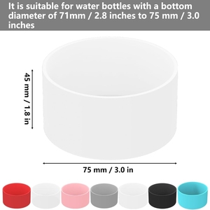 Para botella de agua Stanley Quencher de 30oz/40oz, funda protectora de silicona roja para la base, cubierta antiruido para bebidas - Product Image 3