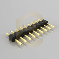Connecteur de broches double rangée PZ200-1-03-Z-2.0 1x3P, pas de 2 mm, connecteur mâle vertical à 180 degrés pour carte PCB