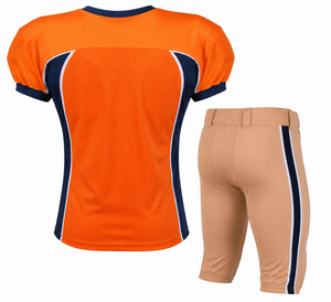 Uniforme de football américain imprimé en gros / Maillot d'équipe 100 % polyester à impression numérique, séchage rapide, col en V, manches courtes, unisexe, unique - Product Image 4