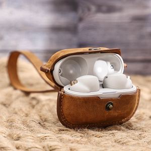 Étui en cuir avec dragonne pour écouteurs sans fil <span class=keywords><strong>Sony</strong></span> <span class=keywords><strong>WF</strong></span>-<span class=keywords><strong>1000XM4</strong></span> (Emballage personnalisé avec logo accepté) - Product Image 4