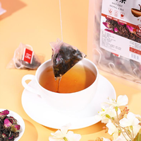Thé noir à la rose rouge Pingyin de haute qualité 150g/sac, emballé individuellement en sachets triangulaires, thé brut de première qualité, vente en gros