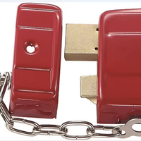 Keyless & 3 Key Security Rim Lock Cylinder Manufacturers Wholesale for South America Market Red Color
