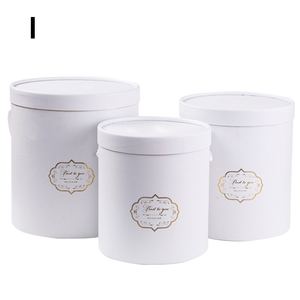 Mini cesto floreale di piccole dimensioni a tinta unita con coperchio singolo secchio per composizioni floreali carta bianca e scatole multimediali - Product Image 3