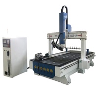 Routeur CNC 4 axes pour bois à traitement rapide 1325/1530 avec broches ATC, servomoteur Syntec, haute rigidité pour la sculpture sur bois et les sculptures métalliques