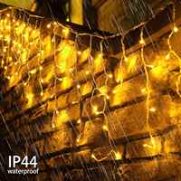 Guirlandes lumineuses LED en forme de rideau, étanches IP44, 220V, décorations extérieures, Nouvel An, Noël, Halloween, mariages, fêtes