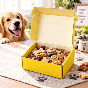 Caja de Cartón Corrugado Plegable Personalizada de Lujo, Ecológica y Resistente al Polvo, Impresión Offset Directa de Fábrica FX, para Empaque de Snacks para Mascotas - Product Image 3