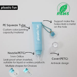 Nuova tendenza riciclabile imballaggio in plastica tubo essenziale tubo crema per gli occhi con bocchetta trasparente PETG gocciolina - Product Image 2