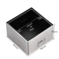 Boîtier de jonction mural universel de type 86 en acier inoxydable de luxe pour interrupteur et prise, montage en saillie, norme EU IP20, pour améliorations domestiques
