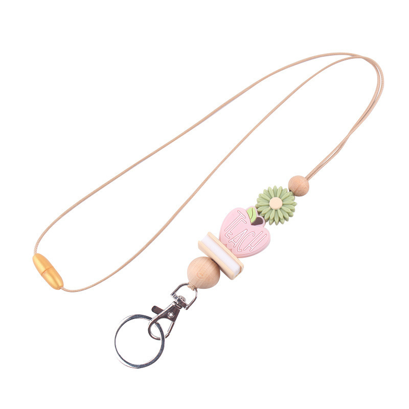 JRJ Brand High Quality Fashion ID Card Accessories Waterproof Durable Eco-Friendly Silicone Lanyards Plastic Buckle Silk Screen Image 3