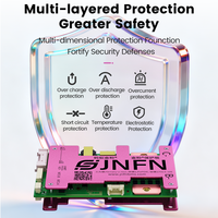 Sistema de Gestión de Baterías (BMS) Inteligente y Activo Ant Smart, 12V 24V 36V 48V 60V 72V 13 a 24S LiFePO4 18650, BMS de Iones de Litio de 100A con Bluetooth RS485