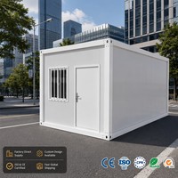 Contenedor Desmontable Ecológico de Paquete Plano para Uso Escolar y Comercial, Blanco, 20 pies/40 pies, Transpirable, Diseño Moderno de Mediados de Siglo