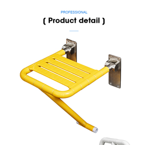 Asiento de Ducha Plegable con Resorte, Montado en la Pared, Accesible <span class=keywords><strong>para</strong></span> Baños, con Superficie Antideslizante y Patas de Soporte Reforzadas - Product Image 2