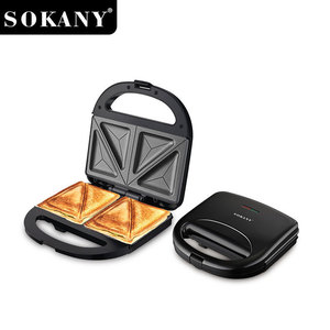 Sandwichera y Waflera SOKANY de 750W con Placas Antiadherentes de Doble Calentamiento para 2 Rebanadas, Automática y Eléctrica para el Hogar - Product Image 2