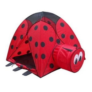Tente de jeu pliable <span class=keywords><strong>pour</strong></span> enfants en forme de coccinelle avec tunnel en <span class=keywords><strong>filet</strong></span> - Product Image 1