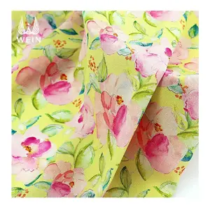 WI-Z0817 wholesale 100 pure silk magic crepe 17mm high quality printed fabric for dress