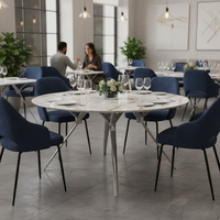 Base de table ronde solide en acier et chrome, moderne et durable, fournie directement par l'usine, pour table basse d'hôtel avec pieds chromés