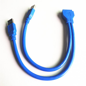 Connettore scheda madre 20 Pin blu PVC ad alta velocità per <span class=keywords><strong>2</strong></span> x USB3.0 doppio cavo dati USB3.0 - Product Image 4