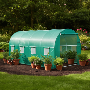 Serre tunnel portable Veyor 14,8 x 6,6 x 6,6 pieds avec structure en acier galvanisé pour usage en jardin - Product Image 2