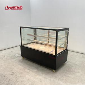 Refrigerador para Postres y <span class=keywords><strong>Pasteles</strong></span> con Mostrador de Vidrio Plano, Tamaño Personalizado, Precio de Fábrica, Equipado con Luces LED - Product Image 4