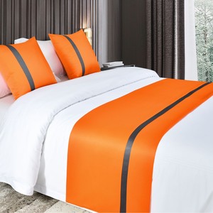 Letti di lusso corridori e cuscini coordinati Set di biancheria da letto collezioni sciarpa letto logo personalizzato Hotel letto <span class=keywords><strong>Runner</strong></span> e Set di cuscini - Product Image 5