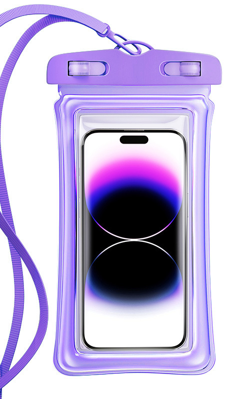 Bubble phone waterproof bag, purple.