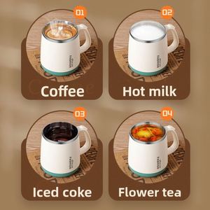 Mug à café élégant en acier inoxydable 304 de haute qualité pour femmes, tasse à eau de bureau, tasse à thé exquise avec couvercle et cuillère pour un usage quotidien - Product Image 2