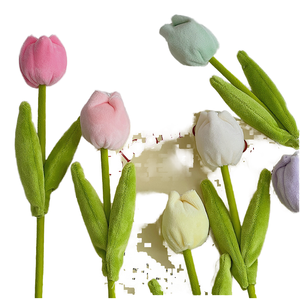 Boneka Bunga Tulip Gaya INS, Pola Bunga dari Berbagai Kain dengan Bentuk Kustom untuk Dekorasi Aksesoris Pernikahan - Product Image 3
