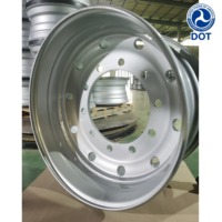 Pasokan Pabrik Velg Truk Tugas Berat 22.5-11.75 yang Tahan Lama  22.5x11.75 385/55R 22.5 10 Lubang Velg Truk Kapasitas Beban Tinggi