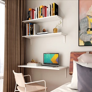 ชั้นวางทรงลูกบาศก์แบบลอยทำจากไม้ช่วยประหยัดพื้นที่ได้มากสำหรับห้องนอนห้องนั่งเล่นห้องน้ำที่เก็บของติดผนังในห้องครัว - Product Image 3